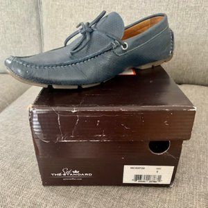 Peter Millar Perforated Blue Driving Moccasins 8